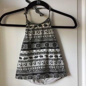 printed halter top